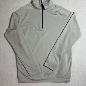 Swannies Golf Co Men's Medium 1/4 Zip Pullover Light Gray Performance Athleisure